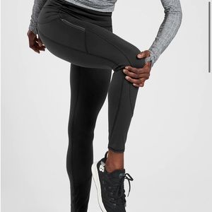 Athleta Small Tall Rainer Black Leggings